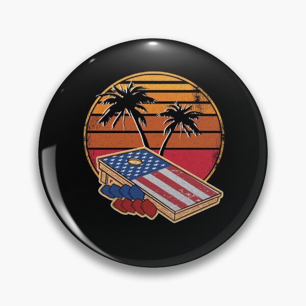 Item preview, Retro Vintage Sunset Cornhole Board American Flag Corn Hole designed and sold by Stronzi.