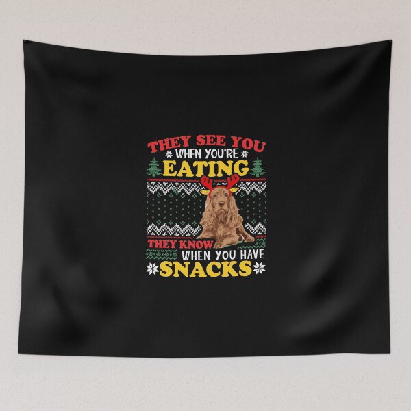 Item preview, Cocker Spaniel Ugly Xmas They See You'Re Eating designed and sold by ferverena4.