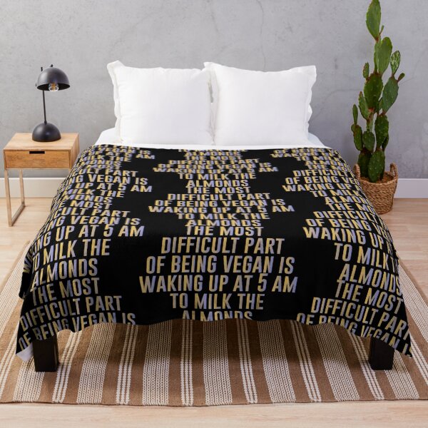 Item preview, The most difficult part of being vegan is waking up at 5 am to milk the almonds - Funny Vegetarian Present For Mom, Dad And Friend designed and sold by Aymanclothings.