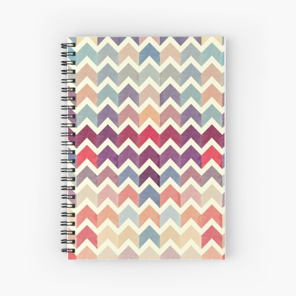 Watercolor Chevron Pattern VII Spiral Notebook