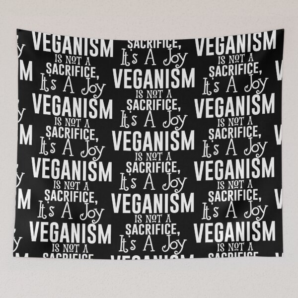 Item preview, Veganism is not a sacrifice, it’s a joy - Funny Vegetarian Present For Mom, Dad And Friend designed and sold by Aymanclothings.
