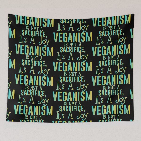 Item preview, Veganism is not a sacrifice, it’s a joy - Funny Vegetarian Present For Mom, Dad And Friend designed and sold by Aymanclothings.