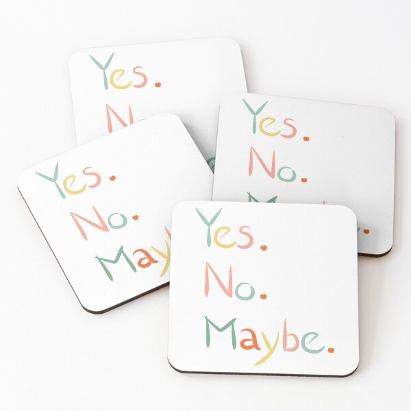 Item preview, Yes. No. Maybe. answers colorful sign designed and sold by Juditdesign.