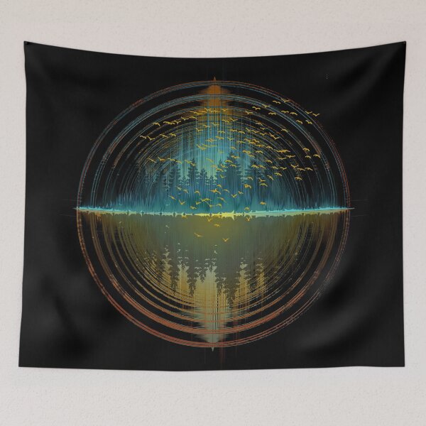 Item preview, Geometric Sunset Forest Vibes designed and sold by maryedenoa.