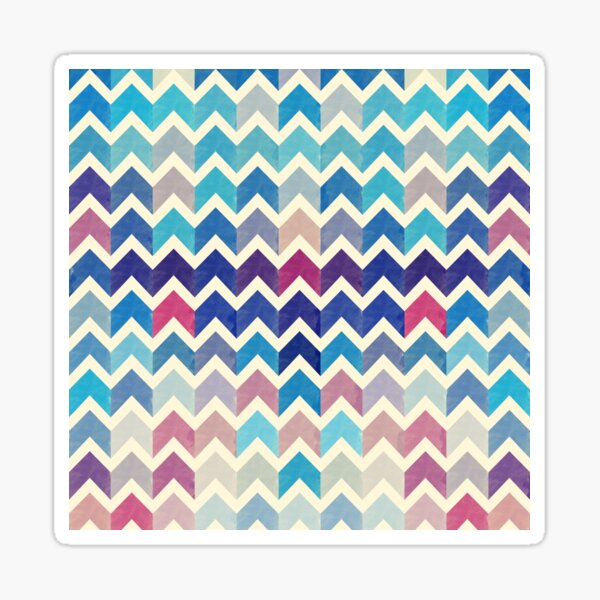 Watercolor Chevron Pattern VIII Sticker