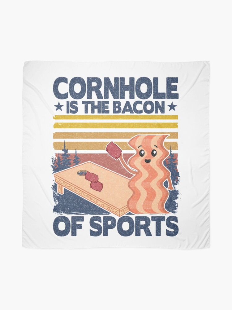 "Cornhole Is The Bacon Of Sports Vintage Joke Bean Bag Toss" Scarf for