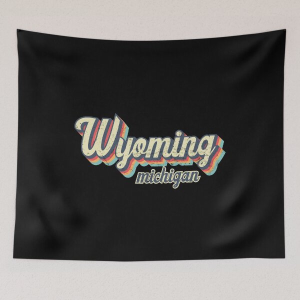 Item preview, Wyoming City Michigan Retro Vintage 70s rainbow designed and sold by Teelogic.
