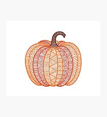 Patterned Pumpkin Photographic Print
