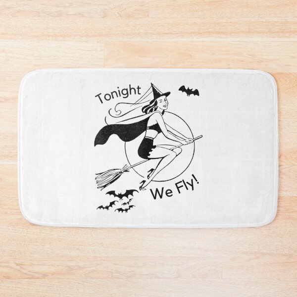 Item preview, Retro Sexy Witchy Woman Tonight-We-Fly Broomstick Vintage Tank Top designed and sold by GarrickShop.