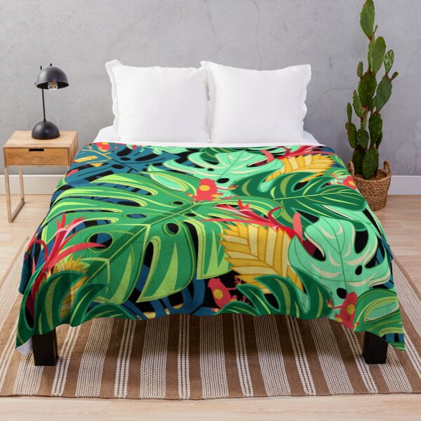 Item preview, Beautiful pattern leaves monstera and frogs designed and sold by Gurshnet68.