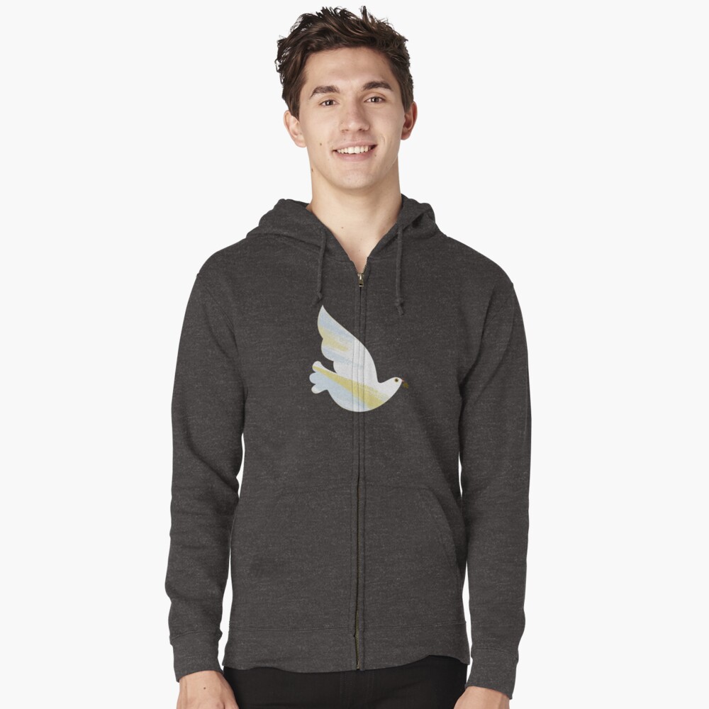 Christmas Dove Zipped Hoodie