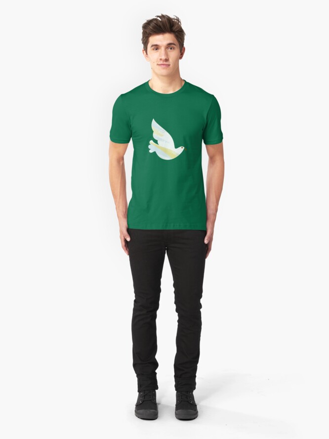 Alternate view of Christmas Dove Slim Fit T-Shirt