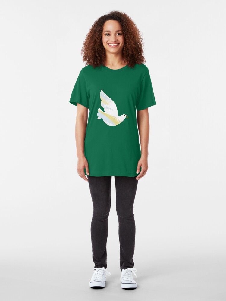 Alternate view of Christmas Dove Slim Fit T-Shirt