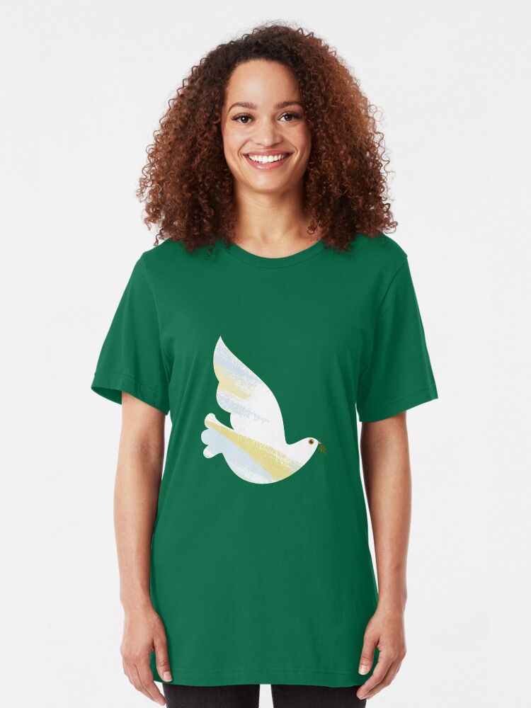 Alternate view of Christmas Dove Slim Fit T-Shirt
