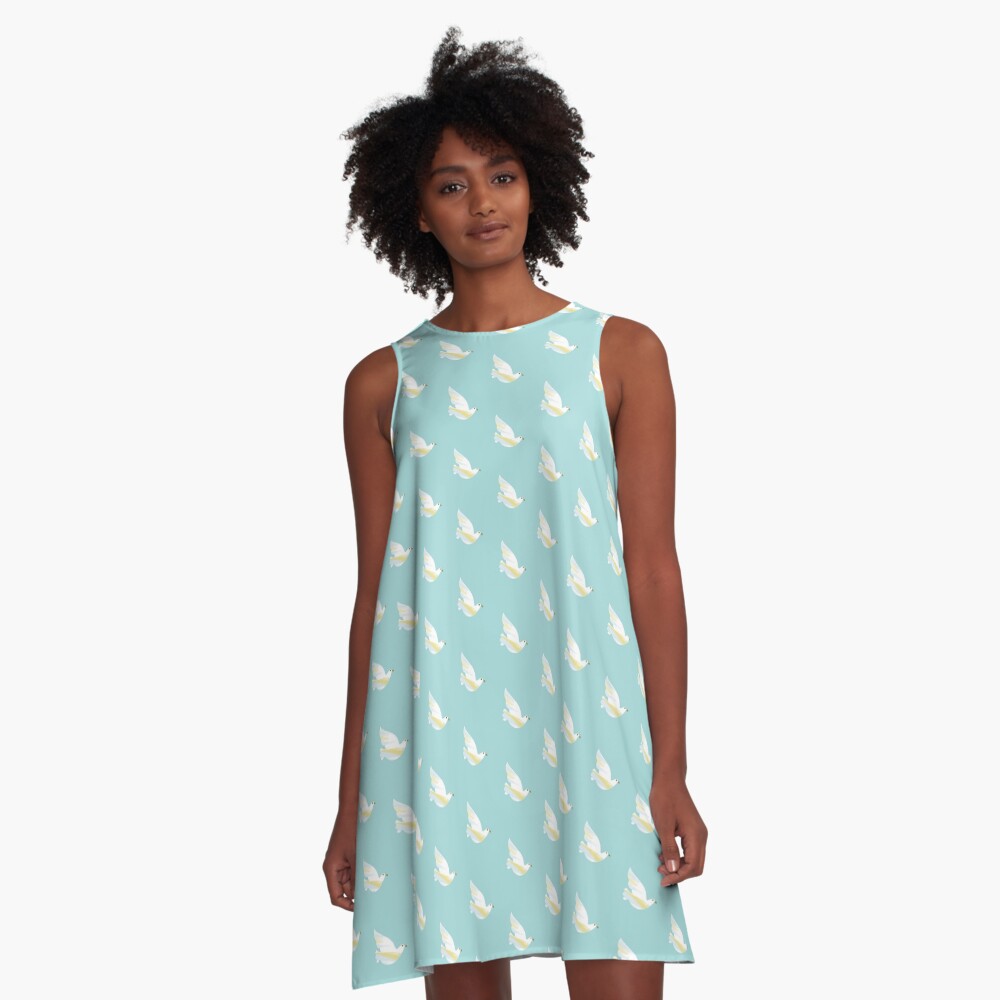 Christmas Dove A-Line Dress