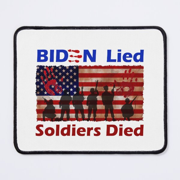 Item preview, Biden lied soldiers died, Republican anti-Biden joe american Flag designed and sold by Oblivyum.