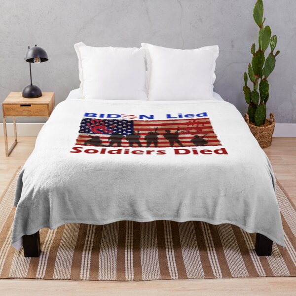 Item preview, Biden lied soldiers died, Republican anti-Biden joe american Flag designed and sold by Oblivyum.
