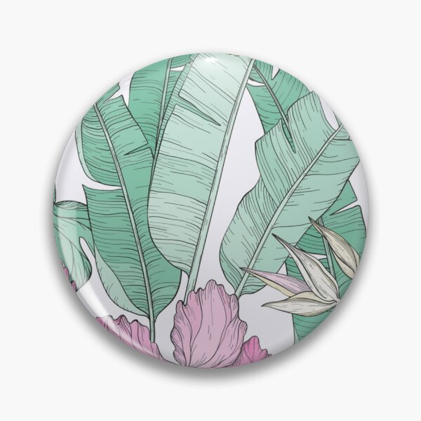 Item preview, Seamless pattern with leaves and hibiscus flowers designed and sold by Gurshnet68.