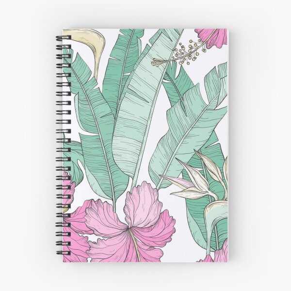 Item preview, Seamless pattern with leaves and hibiscus flowers designed and sold by Gurshnet68.