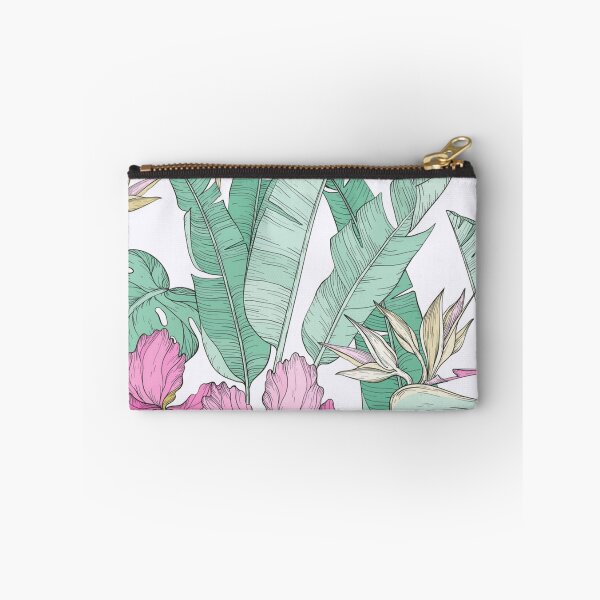 Item preview, Seamless pattern with leaves and hibiscus flowers designed and sold by Gurshnet68.