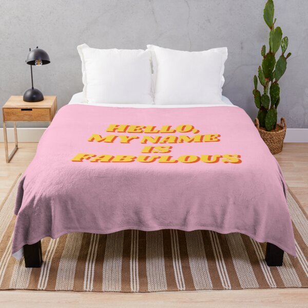 Item preview, Fabulous, Hello, my name is fabulous, Motivational, Inspirational, Feminist, Pink designed and sold by Magic Love Art Print.