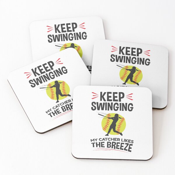 Item preview, Keep Swinging My Catcher Likes the Breeze Softball Pitcher designed and sold by jaygo.
