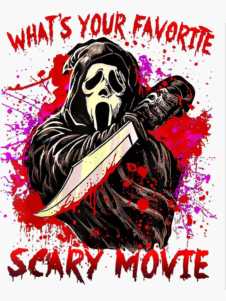 Ghost Face: What's Your Favorite Scary Movie PRINTS and STICKERS