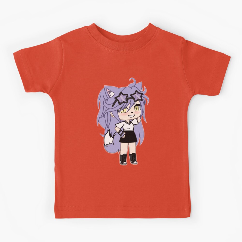 Camiseta infantil Gacha Life Anime 3D estampada, tops casuais com