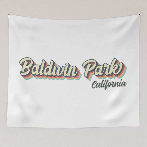 Item preview, Baldwin Park City California Retro Vintage 70s rainbow designed and sold by Teelogic.