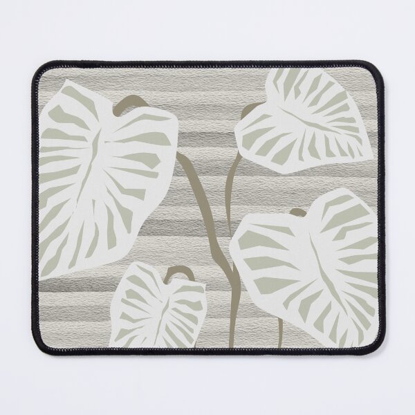 Item preview, Japandi Soft Grey Striped Leaves designed and sold by Coralgb.