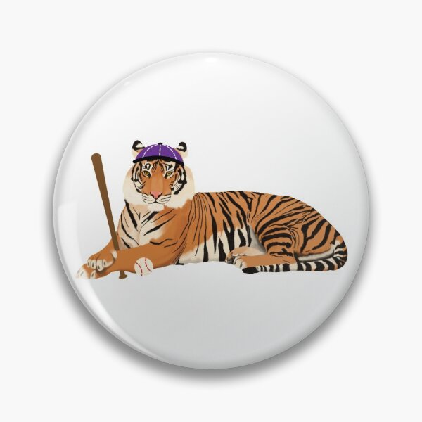 Item preview, Baseball Tiger Purple designed and sold by cmd-art.