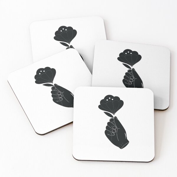 Item preview, black flower hand - black floral designed and sold by cruzzcreation.