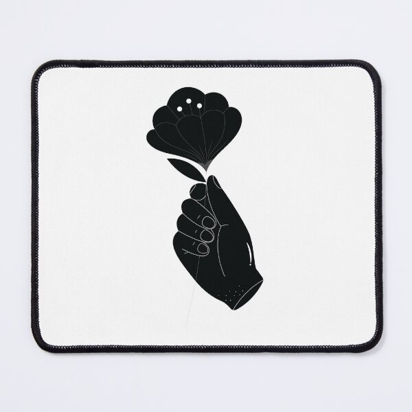 Item preview, black flower hand - black floral designed and sold by cruzzcreation.