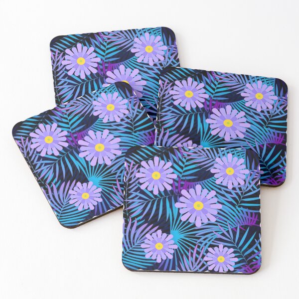 Item preview, Purple night jungle flowers designed and sold by SKMAXX.