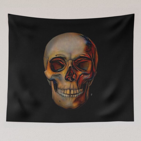 Item preview, Spooky Vibes Skull | Spooky Sunset Skull | Surreal Skull Lover | Skullcore | TM11 designed and sold by triciakitty.