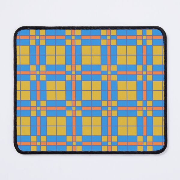 Item preview, Checkered Plaid Textile Pattern, Gold, Orange, Blue designed and sold by Anna Lemos.