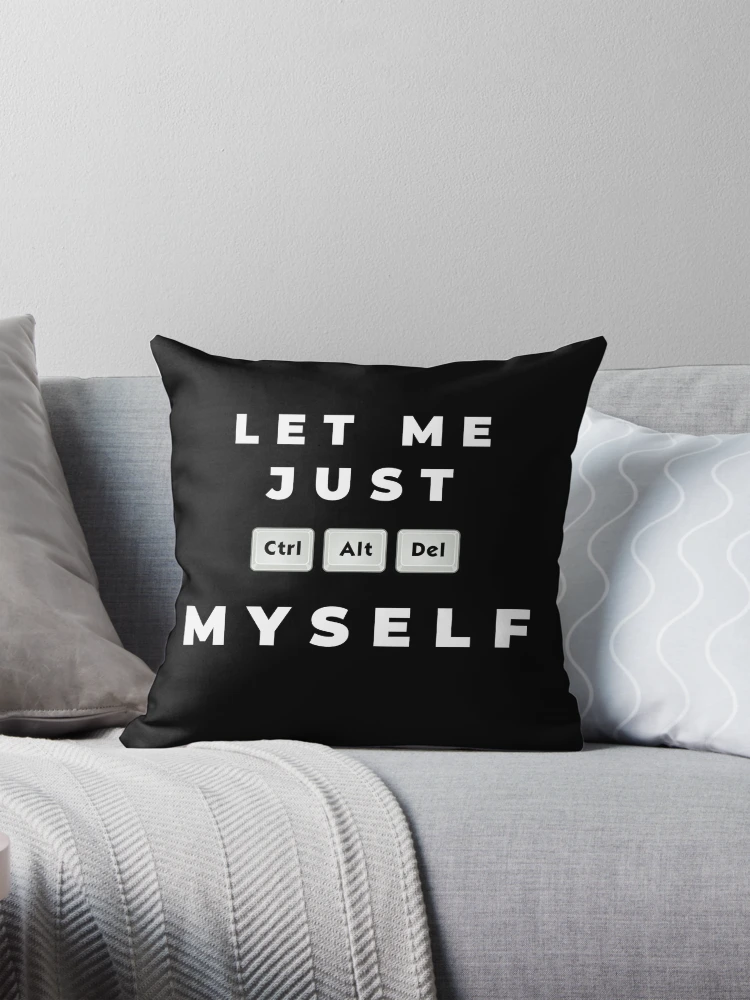 Aperçu 1 sur 4. Coussin avec l'œuvre Computer Geek Réinitialisez-vous créée et vendue par ComputerGeeksTs.