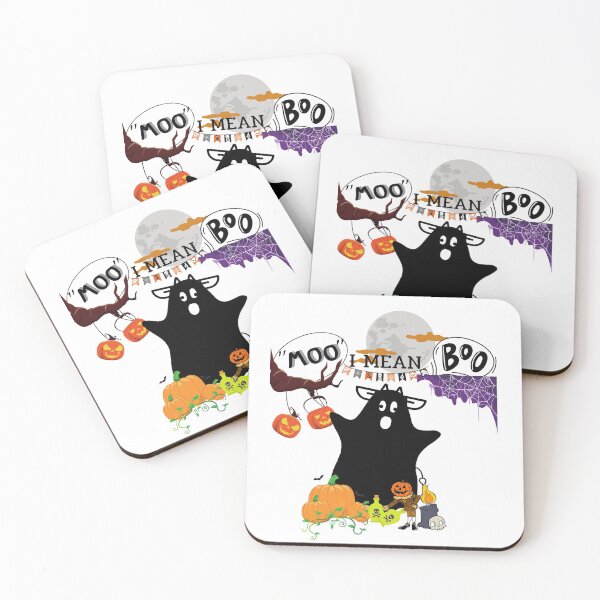 Item preview, Ghost Cow Moo I Mean Boo Pumpkin Moon Halloween designed and sold by H2O-Shop.