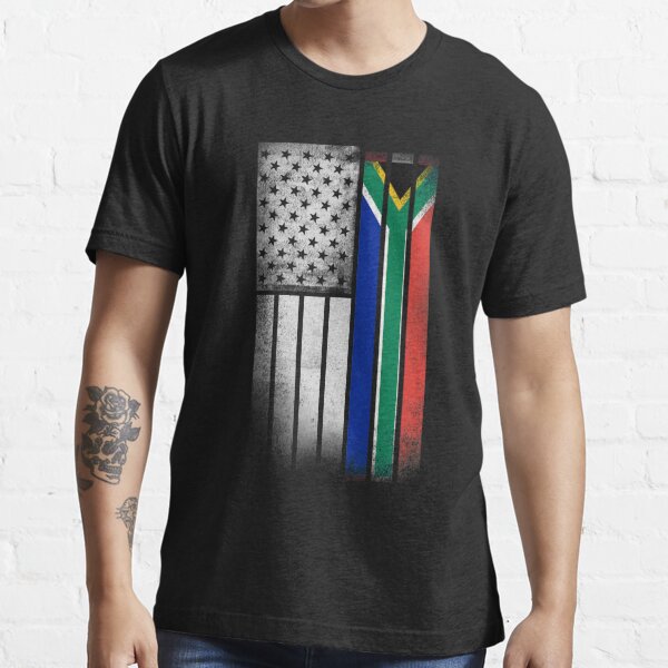 South African American Flag T Shirt For Sale By Ozziwar Redbubble South African T Shirts 9754