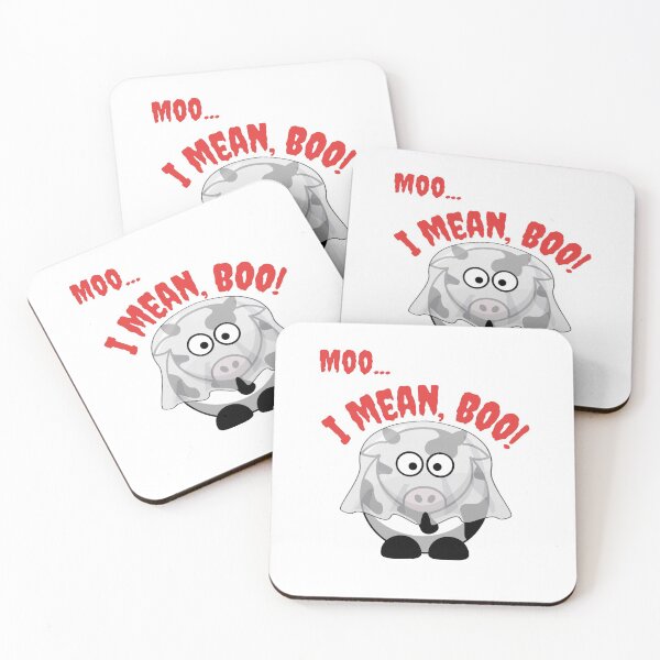 Item preview, Moo I Mean Boo - Funny Halloween Cow Ghost  designed and sold by MajesticTree.