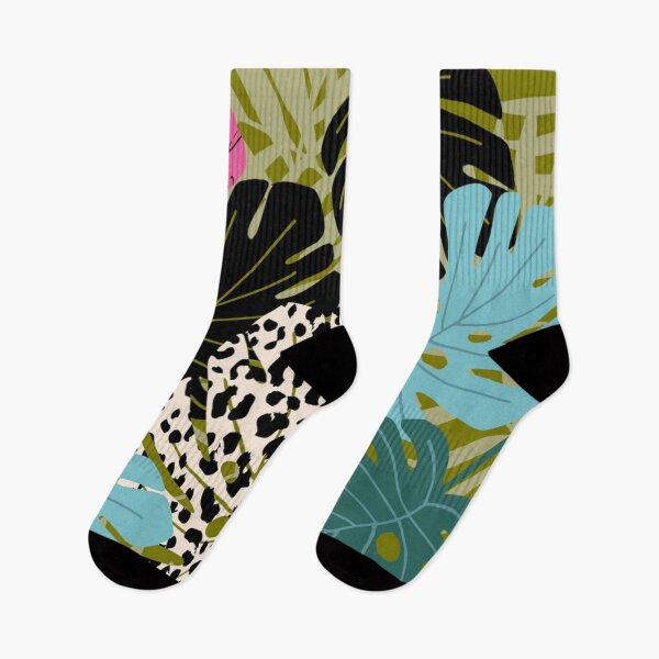Item preview, Tropical palm and monstera leaf seamless pattern designed and sold by Gurshnet68.