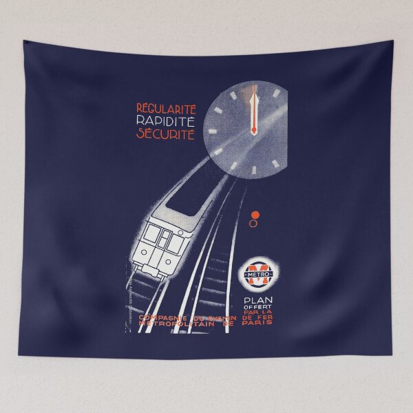 Item preview, 1939 PARIS METRO - TIMETABLE designed and sold by ThrowbackAds.