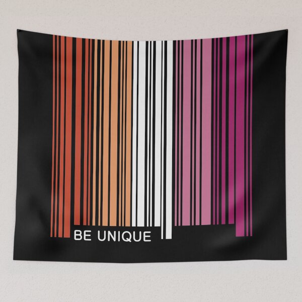 Item preview, Be Unique Lesbian Barcode Graphic designed and sold by iscaStudioArt.