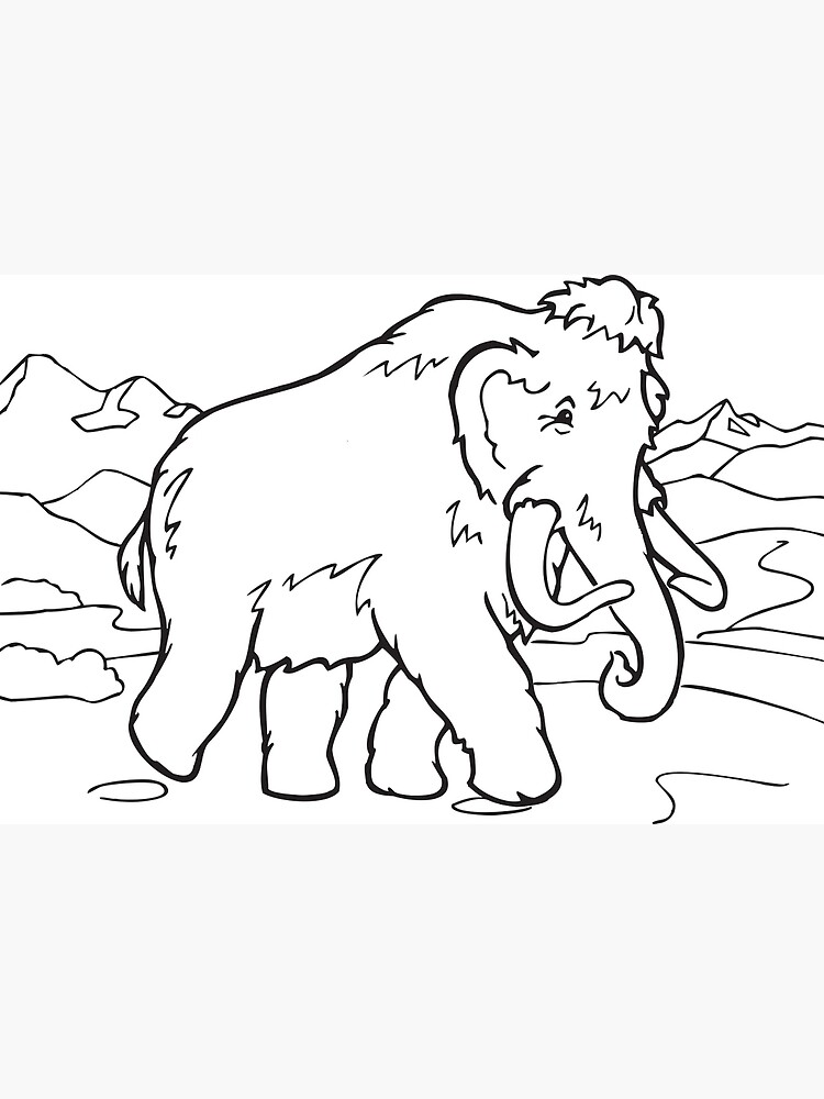 Tarjetas de felicitación «Animal de dibujos animados para colorear arte  línea mamut» de greengoodnich | Redbubble
