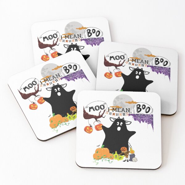 Item preview, Ghost Cow Moo I Mean Boo Pumpkin Moon Halloween designed and sold by H2O-Shop.
