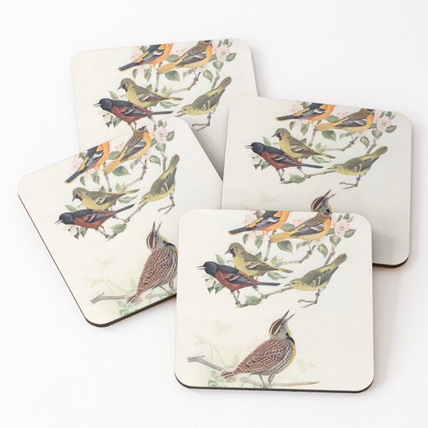 Item preview, Oriole and Meadowlark birds illustration designed and sold by Vintage Designs +.