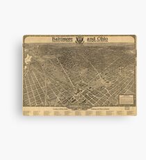 Vintage Pictorial Map of Washington D.C. (1921) Canvas Print
