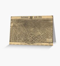 Vintage Pictorial Map of Washington D.C. (1921) Greeting Card