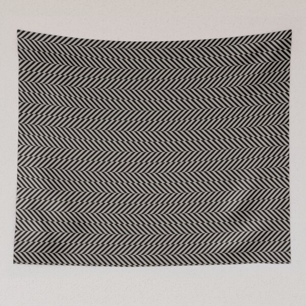 Item preview, Pale Pink and Black Hypnotic Stripe Pattern Coordinates w/ Behr 2022 Popular Color Nightingale Gray N200-3 designed and sold by ColorOfTheYears.