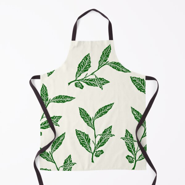 Item preview, Green Tea Leaf Block Print designed and sold by BiancaGreen.